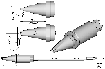 Картридж-наконечник Grooved Chisel 2.5×1 для TR470 — JBC R470-042