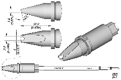 Картридж-наконечник Grooved Chisel 4×1.8 для TR470 — JBC R470-044