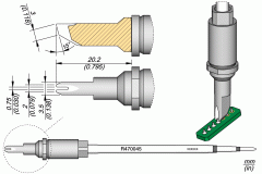 Жало R470 для дражной пайки 0,75 мм S2 для TRA470 - JBC R470-045