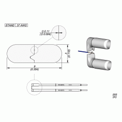 Нож для зачистки 37 AWG для пинцета WS140 - JBC W140-37G