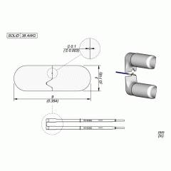 Нож зачистной 38 AWG для пинцета WS140 высокотемпературный - JBC W14038G