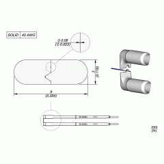 Жало для зачистки 40 AWG, 3 мм серии W140 для высокотемпературных проводов - JBC W140-40G