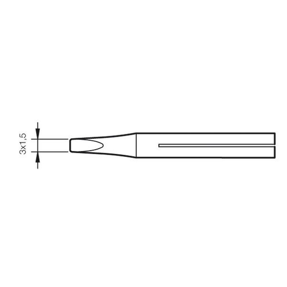 Наконечник JBC B-40D (0150607) для 14ST (клиновидный 3,0 х 1,5 мм)
