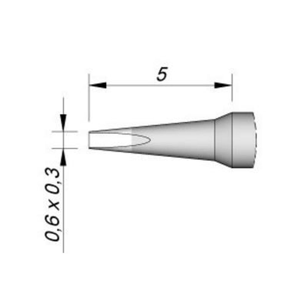 Наконечник JBC C115-108 клиновидный 0,6 х 0,3 мм