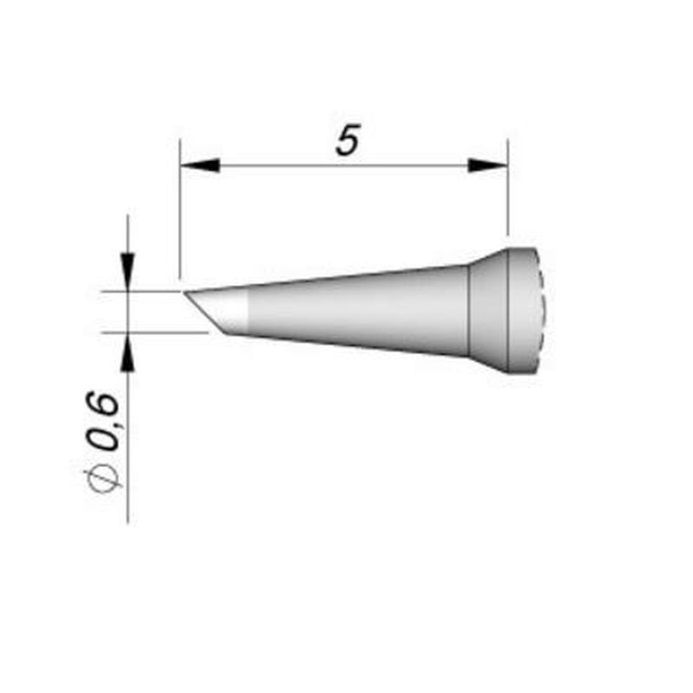 Наконечник JBC C115-109 скошенный 0,6 мм