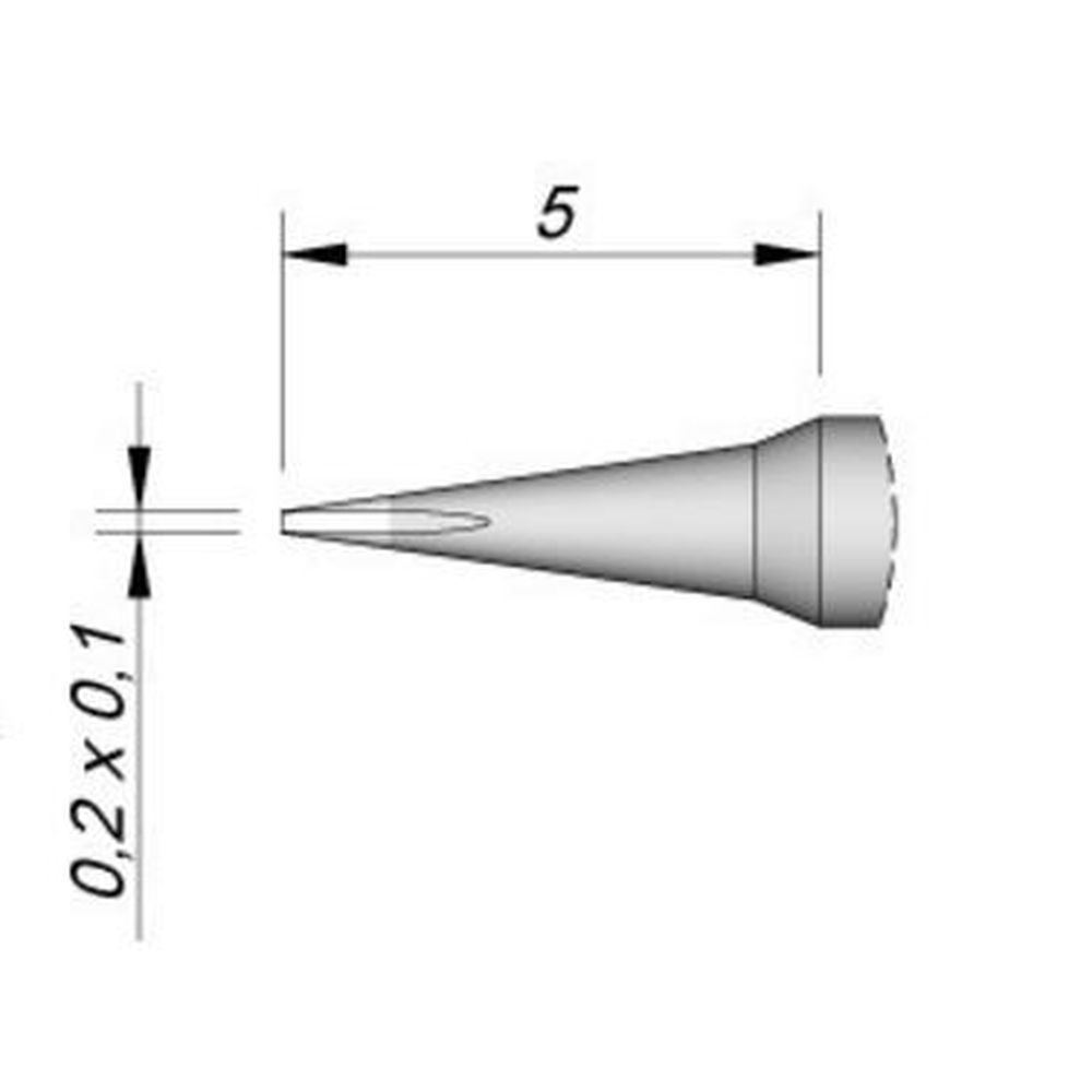 Наконечник JBC C115-116 клиновидный 0,2 х 0,1 мм