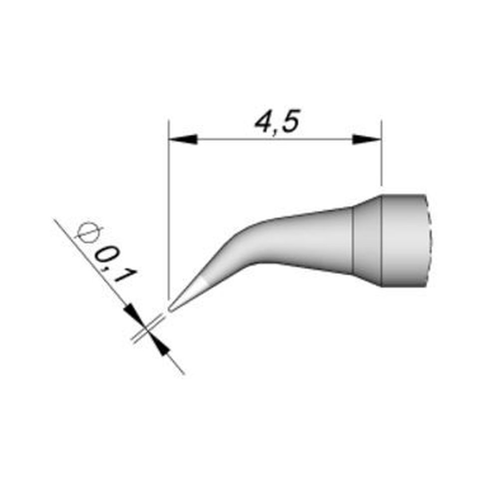 Наконечник JBC C115-118 конический изогнутый 0,1 мм