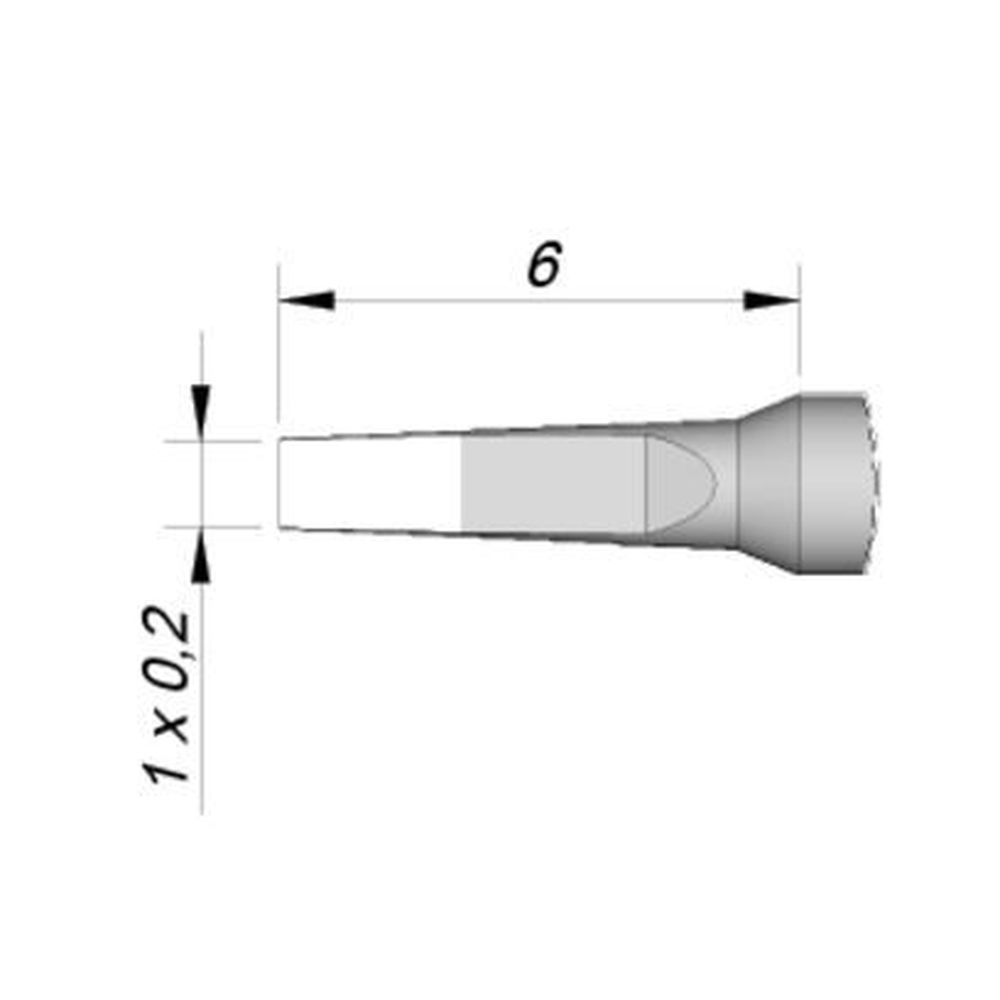Наконечник JBC C115-125 клиновидный 1,0 х 0,2 мм
