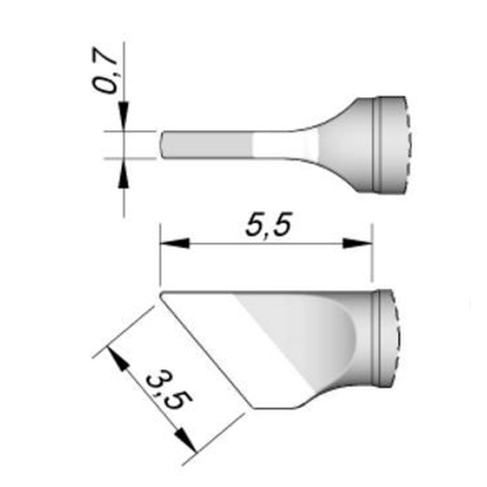 Наконечник JBC C115-211 ножевидный 3,5 х 0,7 мм (высокая теплопередача)