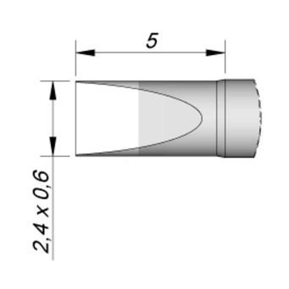 Наконечник JBC C115-223 клиновидный 2,4 х 0,6 мм (высокая теплопередача)