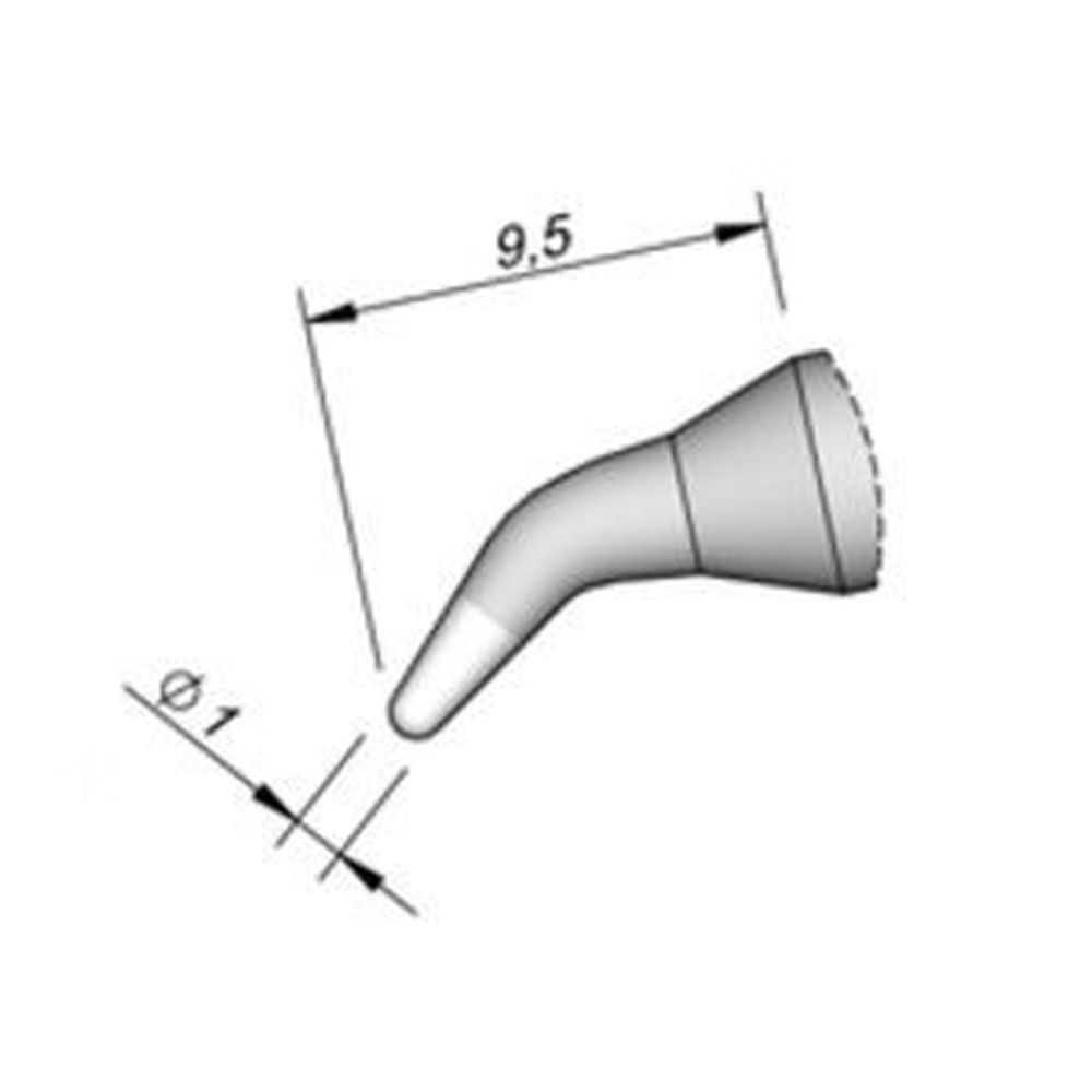 Наконечник JBC C130-403 конический 1,0 мм (изогнутый)
