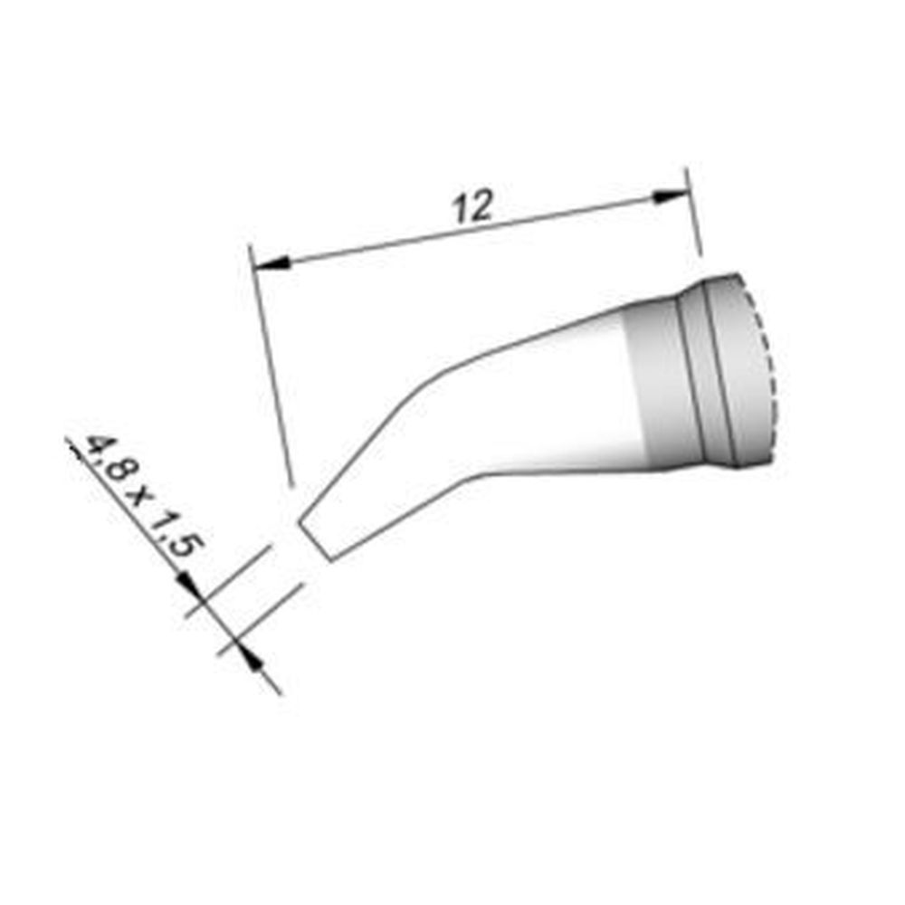 Наконечник JBC C130-419 клиновидный 4,8 х 1,5 мм (изогнутый)