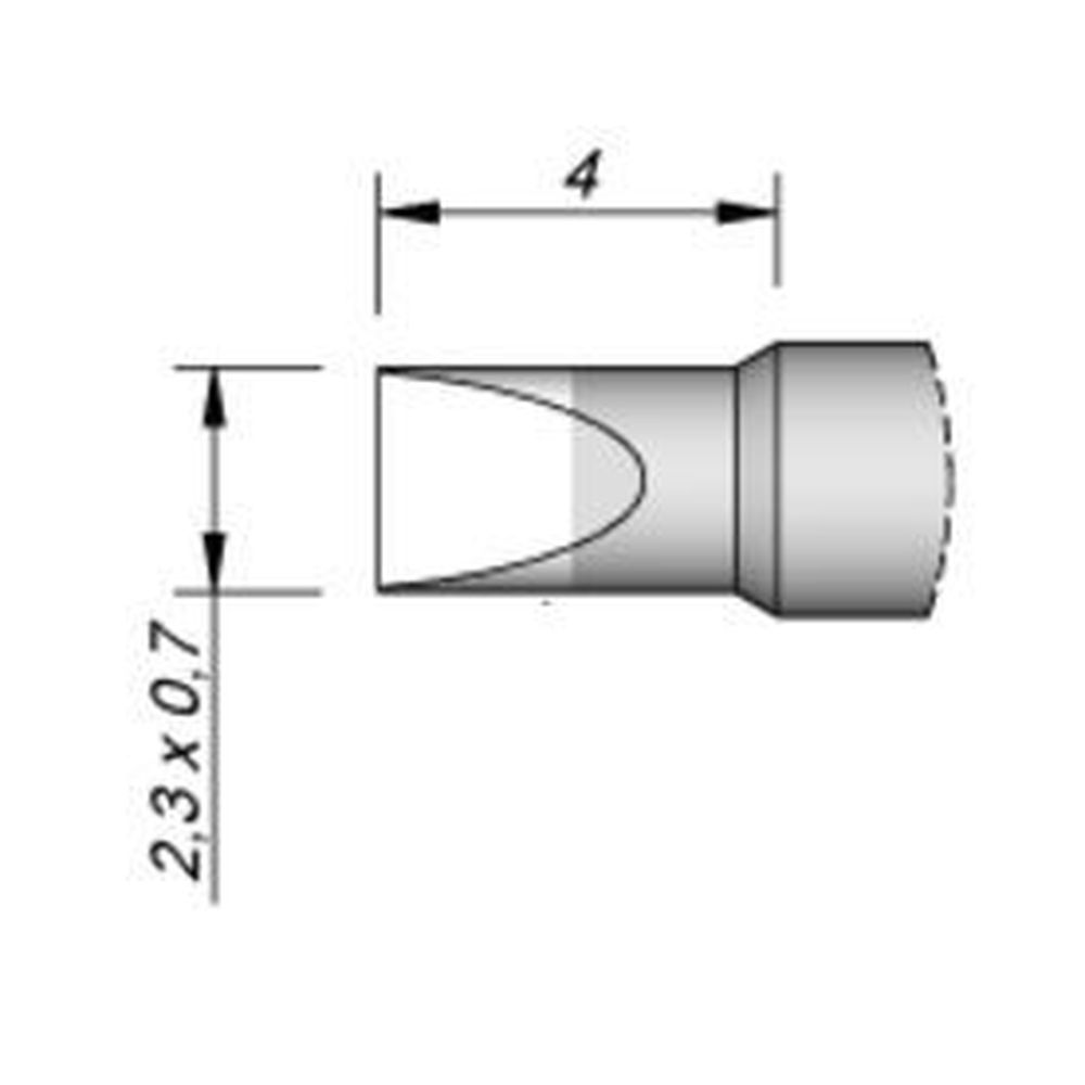 Наконечник JBC C210-007 клиновидный 2,3 х 0,7 мм
