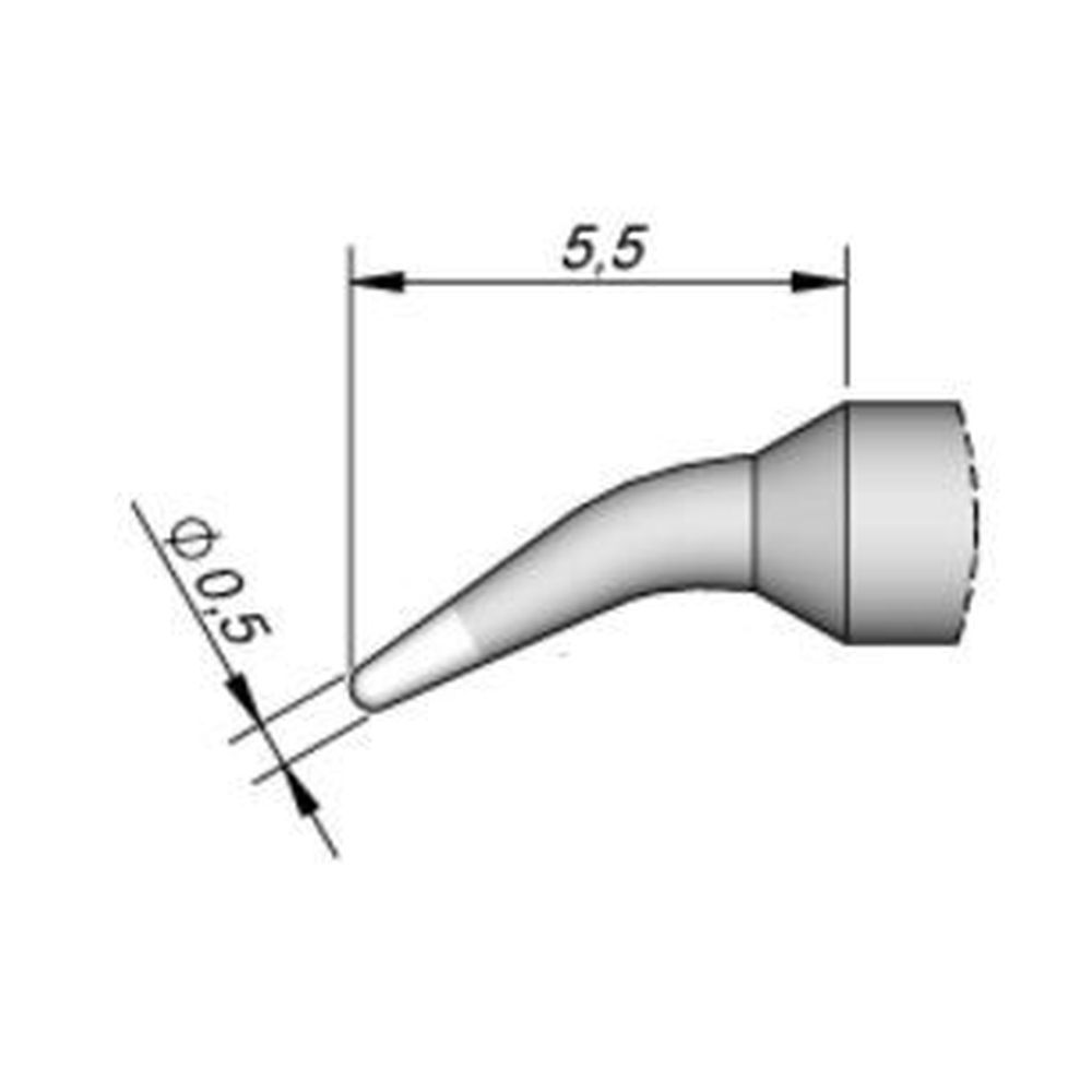 Наконечник JBC C210-014 конический 0,5 мм (изогнутый)