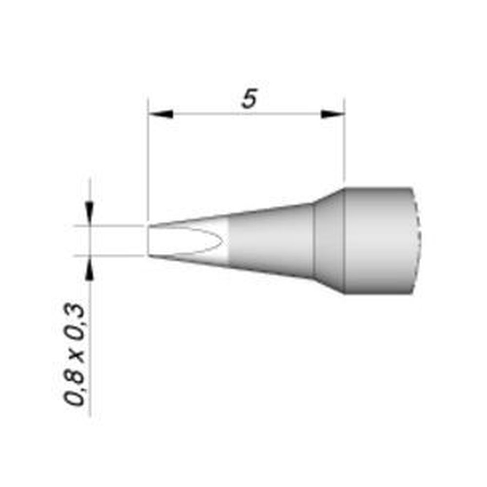 Наконечник JBC C210-024 клиновидный 0,8 х 0,3 мм