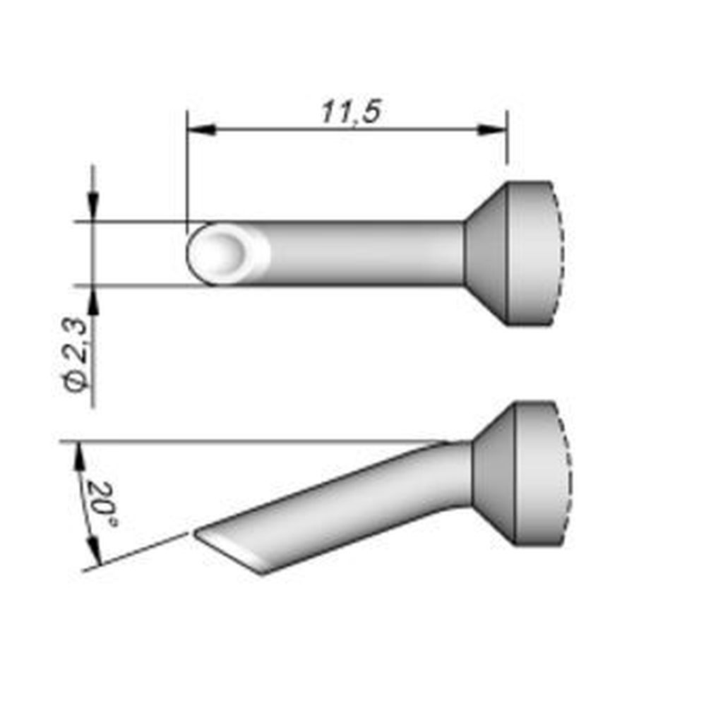 Наконечник JBC C245-067 миниволна 2,3 мм