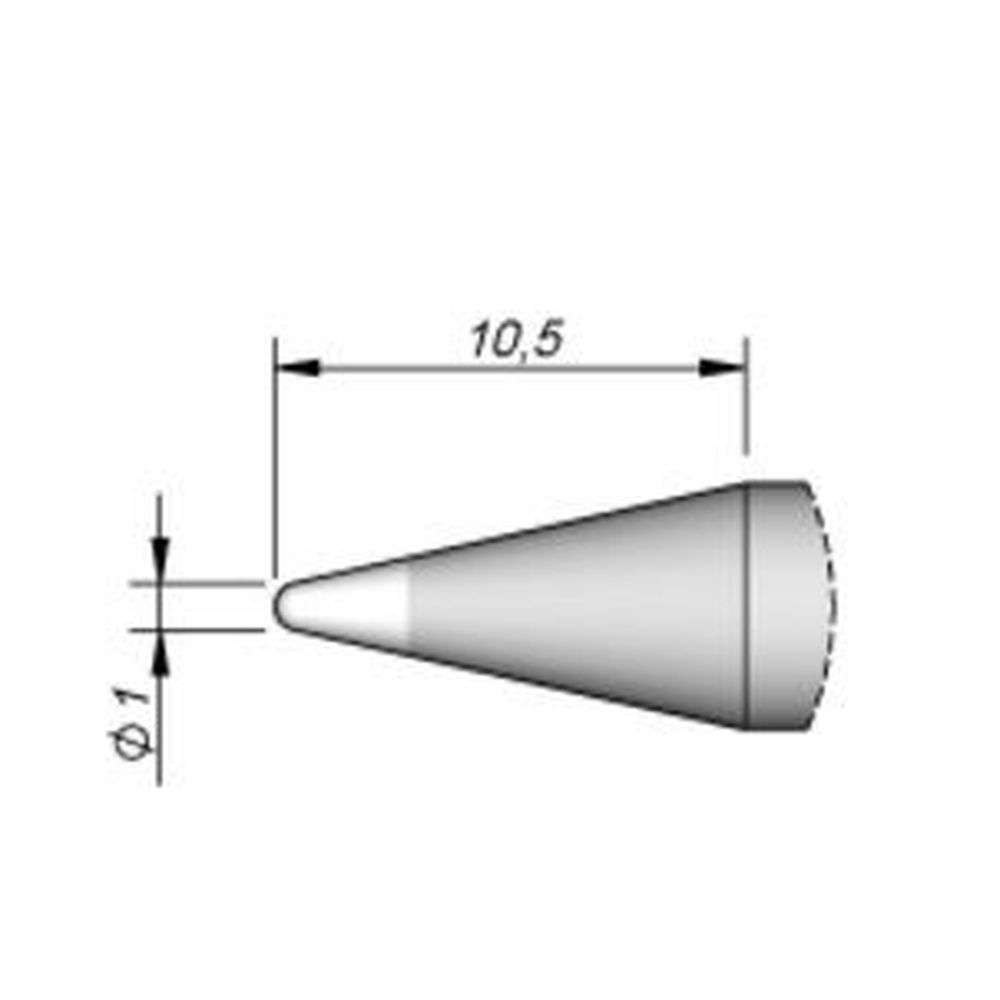 Наконечник JBC C245-403 конический 1,0 мм (высокая теплопередача)