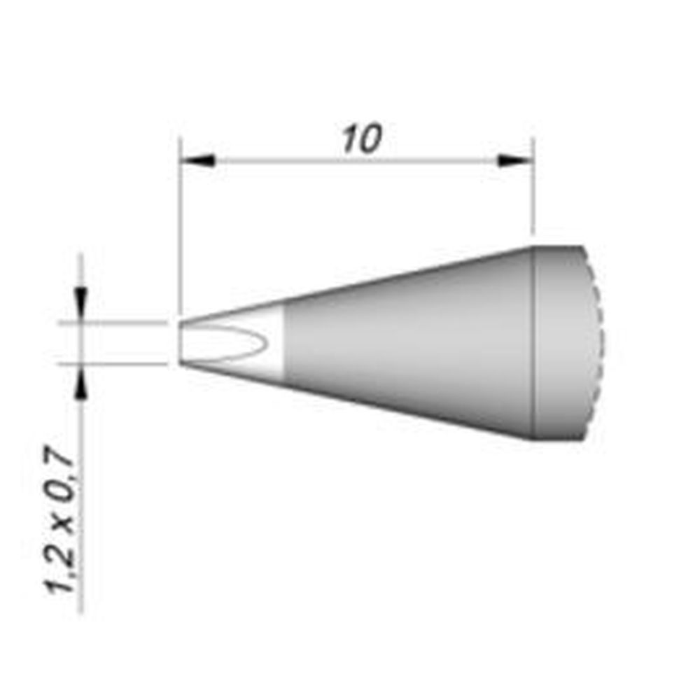 Наконечник JBC C245-406 клиновидный 1,2 х 0,7 мм (высокая теплопередача)