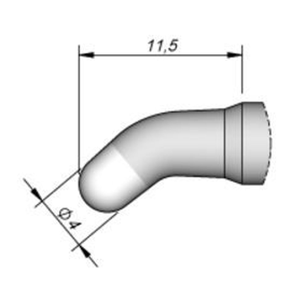 Наконечник JBC C245-628 конический 4,0 мм (изогнутый, высокая теплопередача)