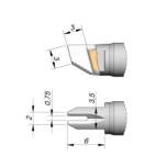 Наконечник JBC C245-654 для пайки выводов по линии 0,75 мм (удлинённый)