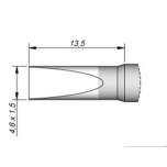 Наконечник JBC C245-708 клиновидный 4,8 х 1,5 мм (высокая теплопередача)