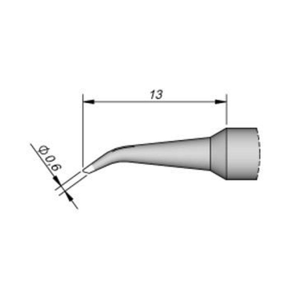 Наконечник JBC C245-748 скошенный 0,6 мм (изогнутый)