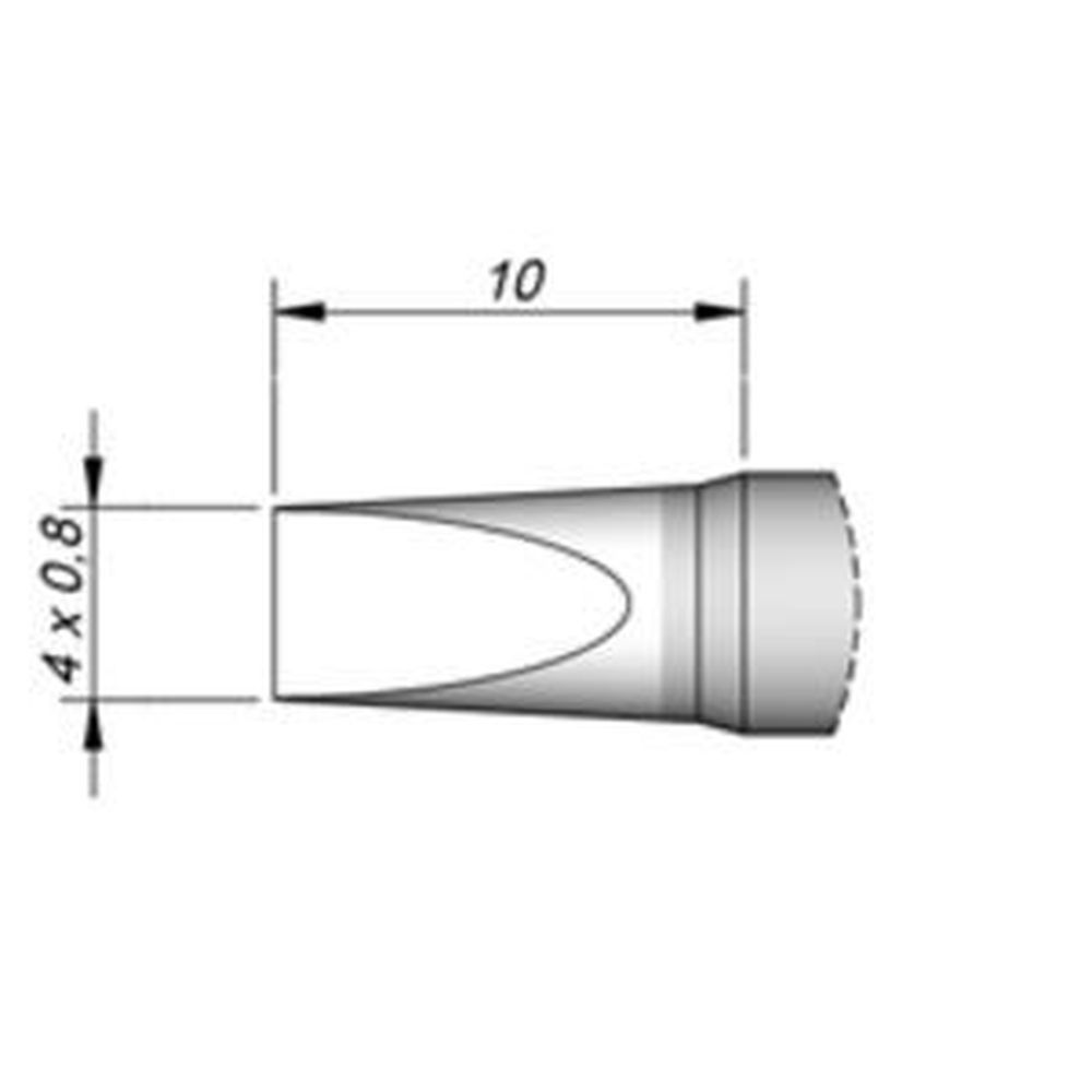 Наконечник JBC C245-755 клиновидный 4,0 х 0,8 мм (высокая теплопередача)