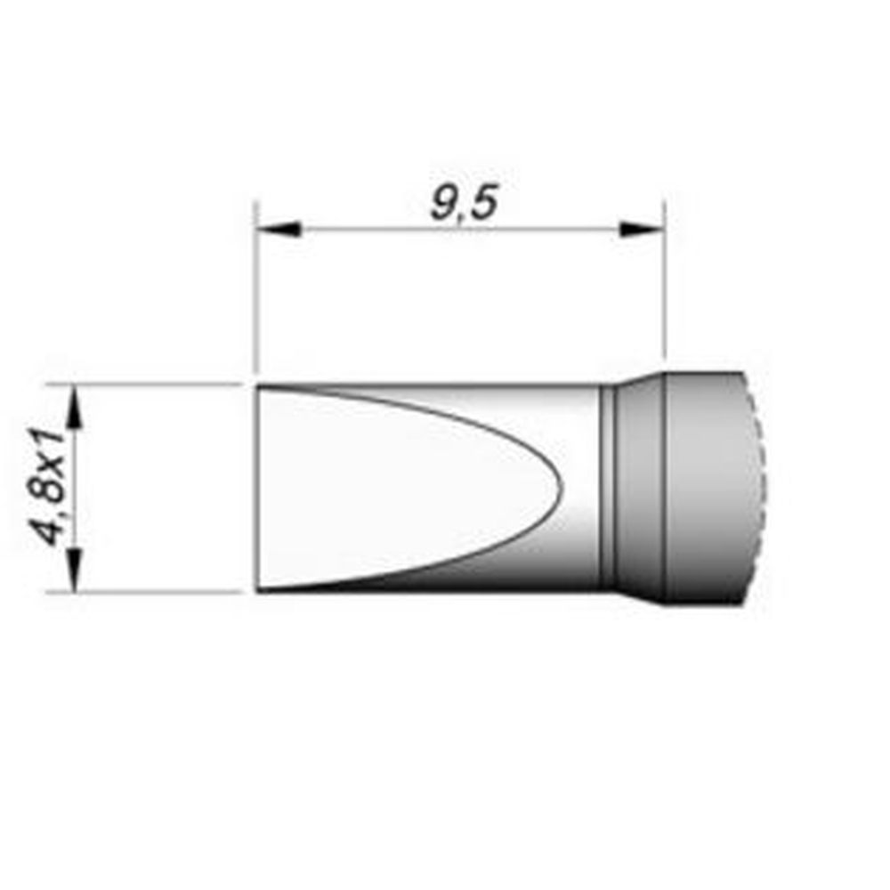 Наконечник JBC C245-756 клиновидный 4,8 х1,0 мм (высокая теплопередача)