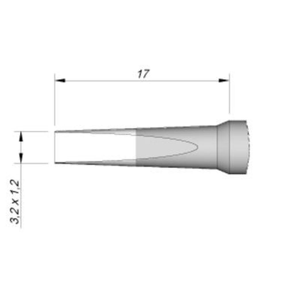 Наконечник JBC C245-775 клиновидный 3,2 х 1,2 мм (высокая теплопередача)