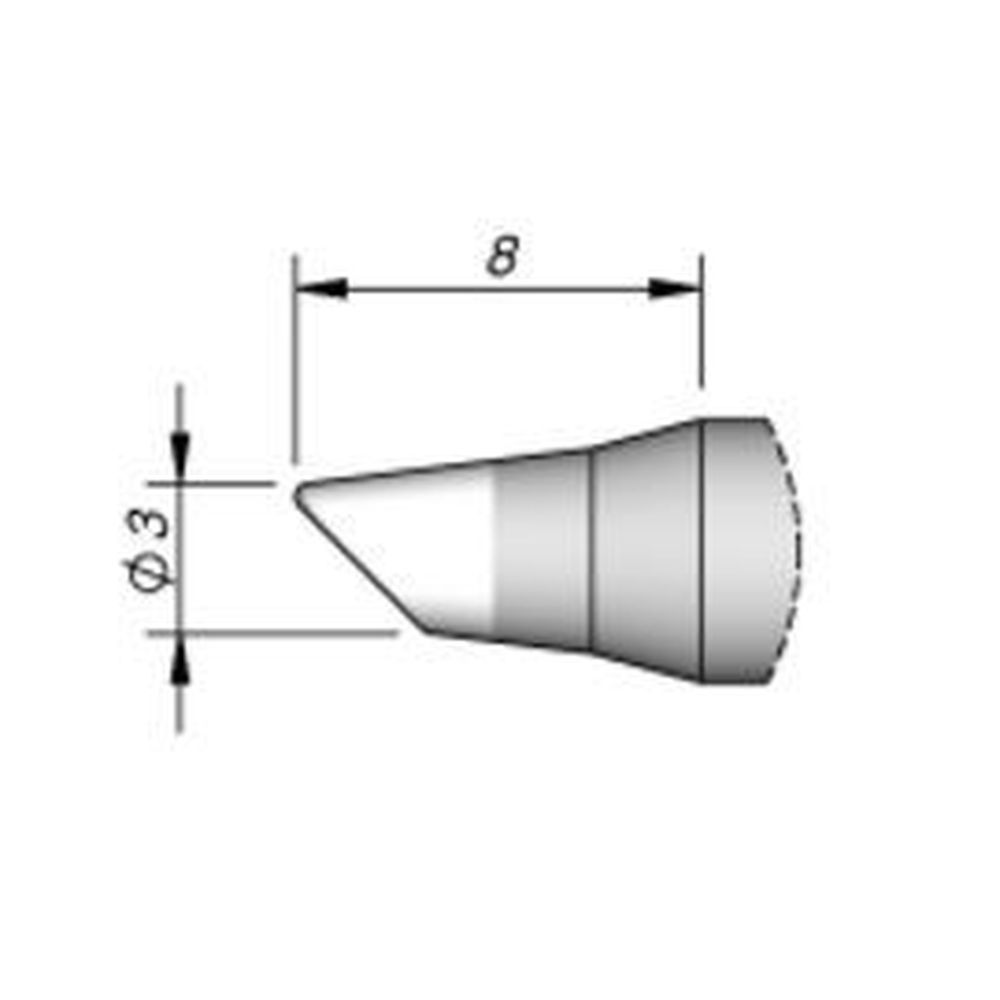 Наконечник JBC C245-812 скошенный 3,0 мм (удлинённый)