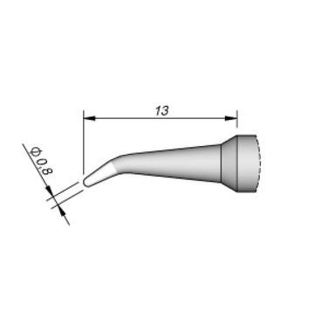 Наконечник JBC C245-935 конический 0,8 мм (изогнутый)