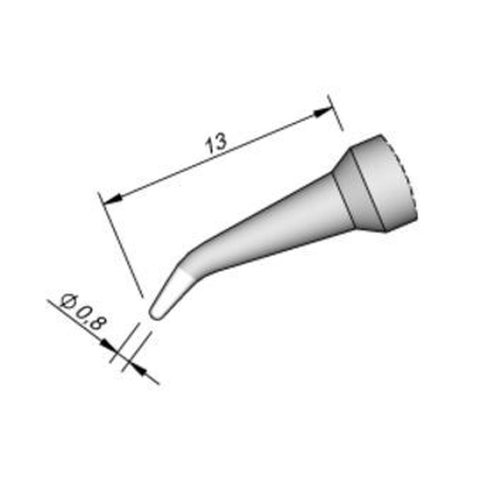 Наконечник JBC C250-402 конический 0,8 мм (изогнутый)