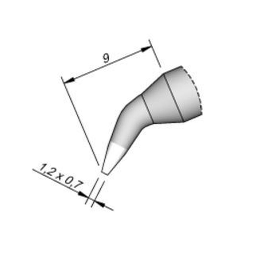 Наконечник JBC C250-404 клиновидный 1,2 х 0,7 мм (изогнутый)