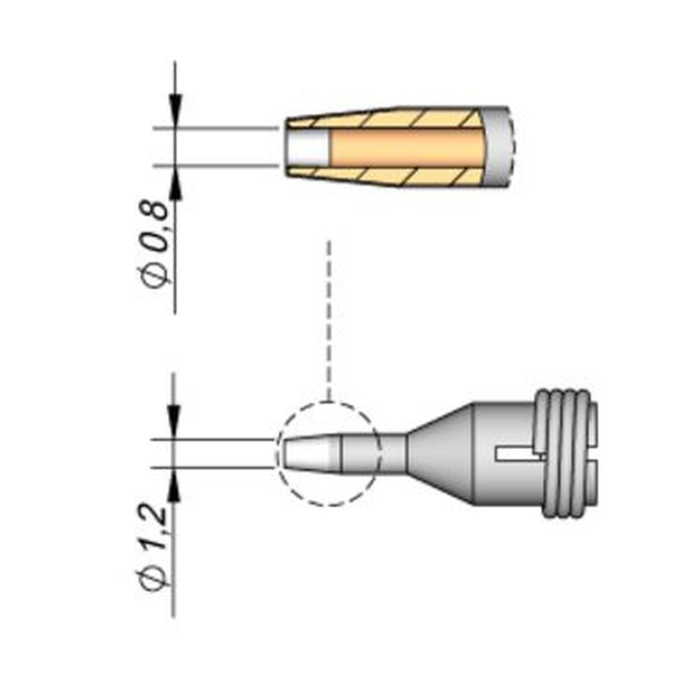 Наконечник JBC C360-002 демонтажный 0,8 мм