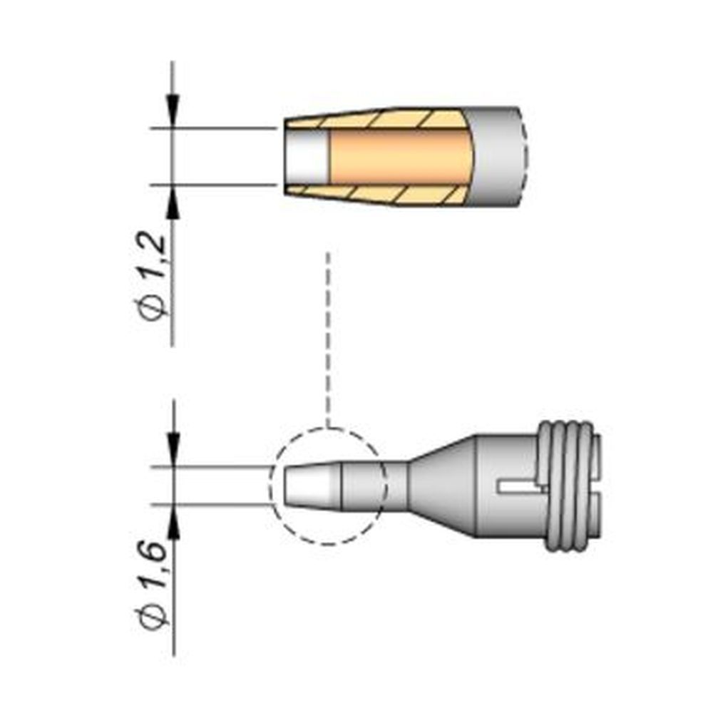 Наконечник JBC C360-004 демонтажный 1,2 мм