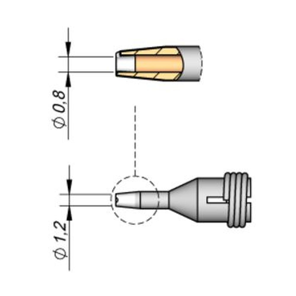 Наконечник JBC C360-012 для очистки контактных площадок 0,8 мм