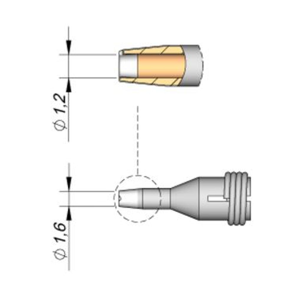 Наконечник JBC C360-014 для очистки контактных площадок 1,2 мм