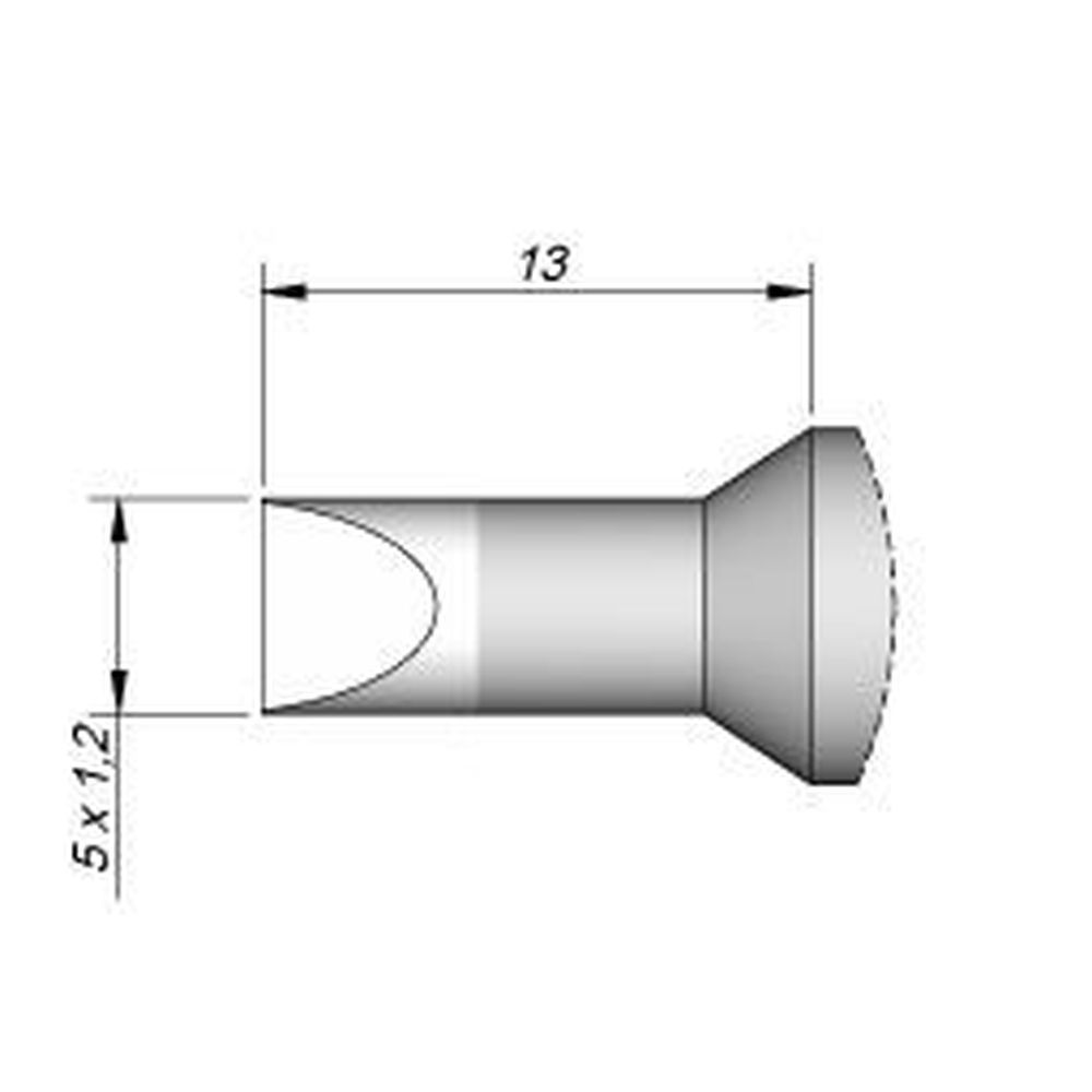 Наконечник JBC C470-017 клиновидный 5,0 х 1,2 мм