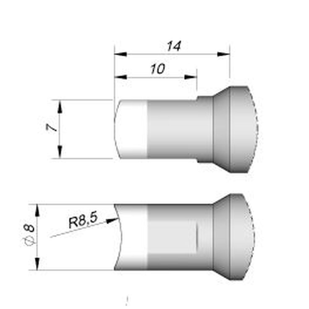 Наконечник JBC C470-052 для пайки пинов и кабельных соединений 17,0 мм