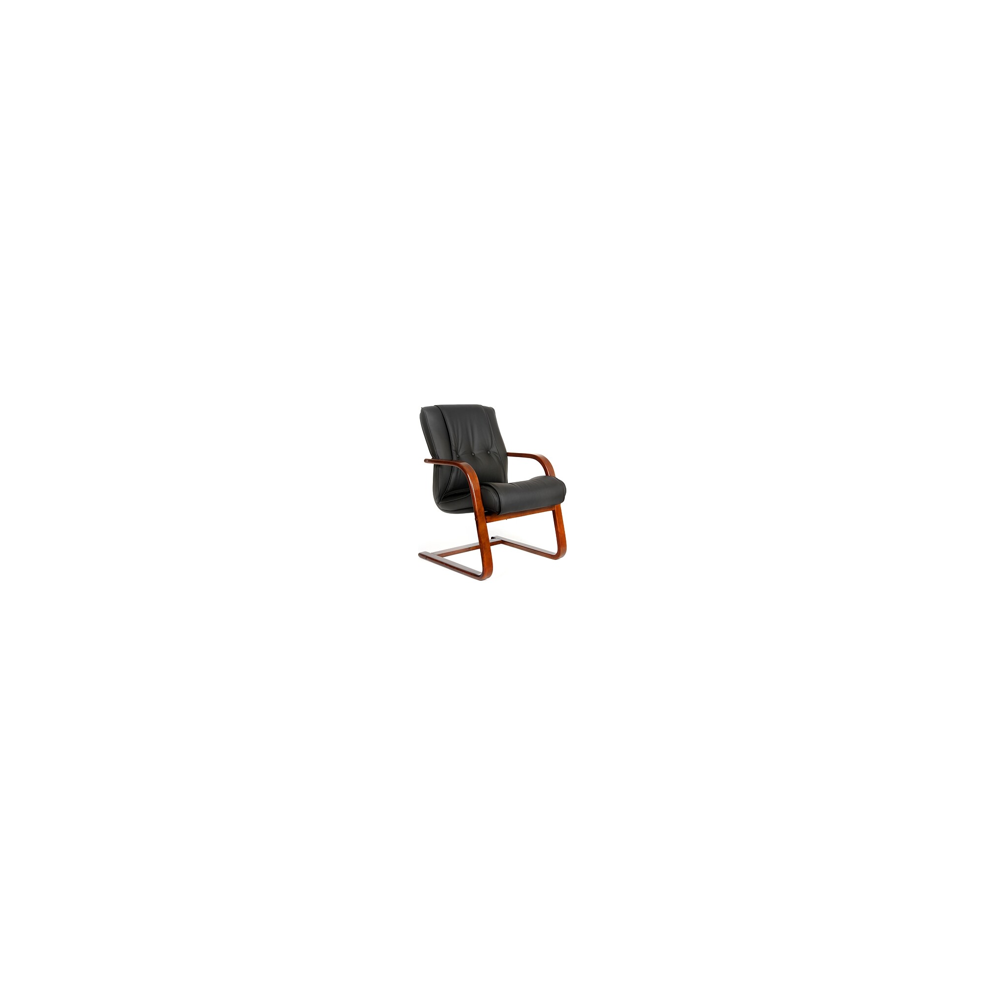 Офисное кресло CHAIRMAN 653 V, натуральная кожа/ экокожа, черный