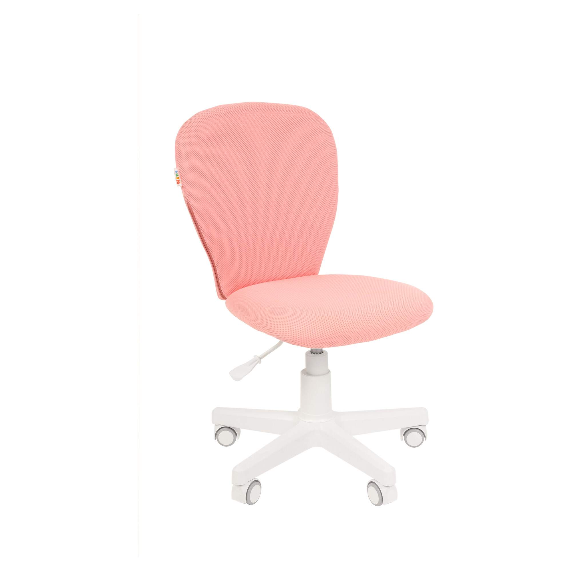 Кресло CHAIRMAN Kids 105 белый пластик, ткань TW, розовый