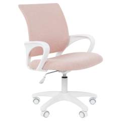 Кресло CHAIRMAN Kids 103 LT белый пластик, Ткань экомех B, розовый