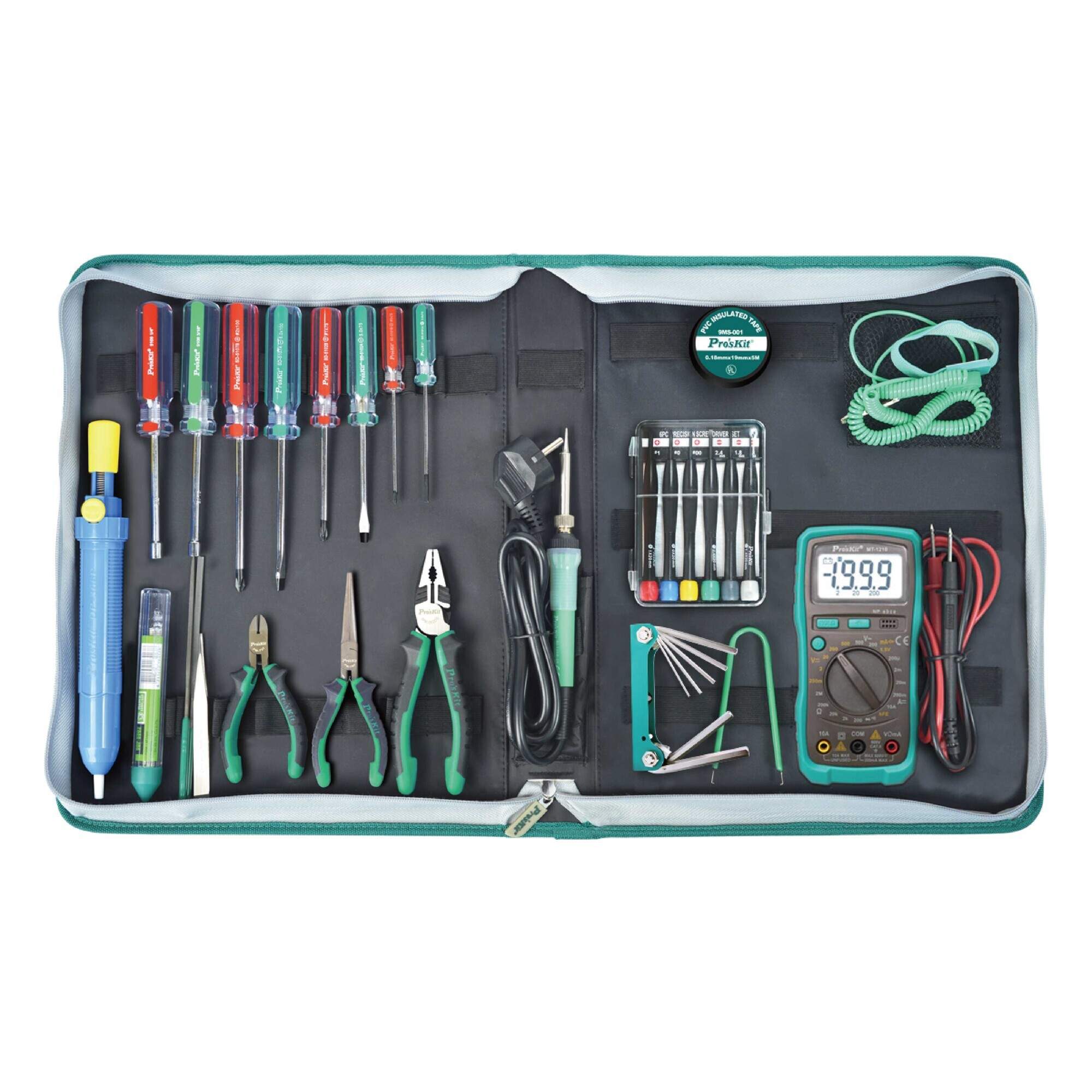 Набор инструментов для электроники профессиональный Pro'sKit PK-616B