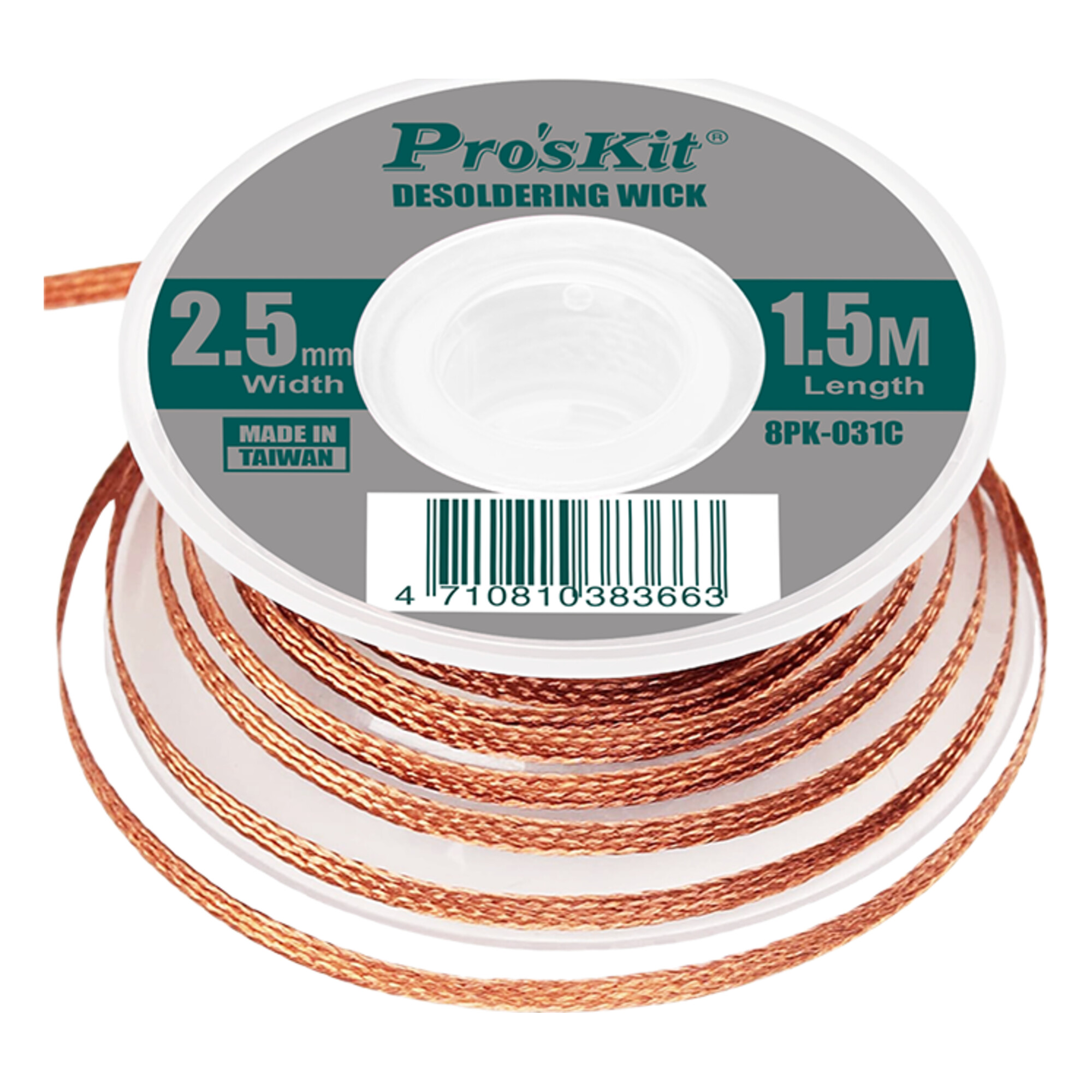 Оплётка для удаления припоя 2,5 мм ProsKit 8PK-031C