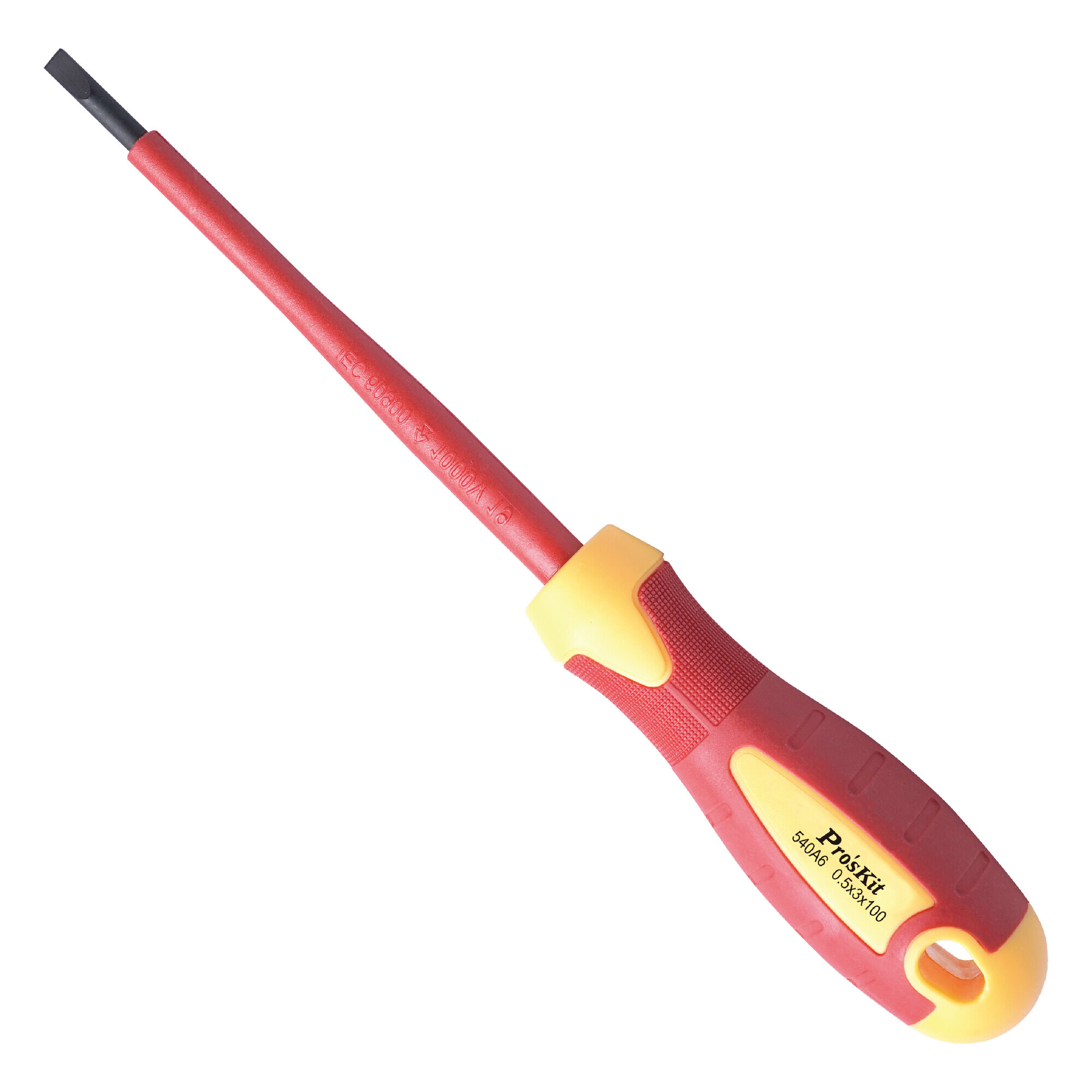 Отвертка диэлектрическая 1000В 0,5х3 100мм Pro'sKit SD-810-S3.0