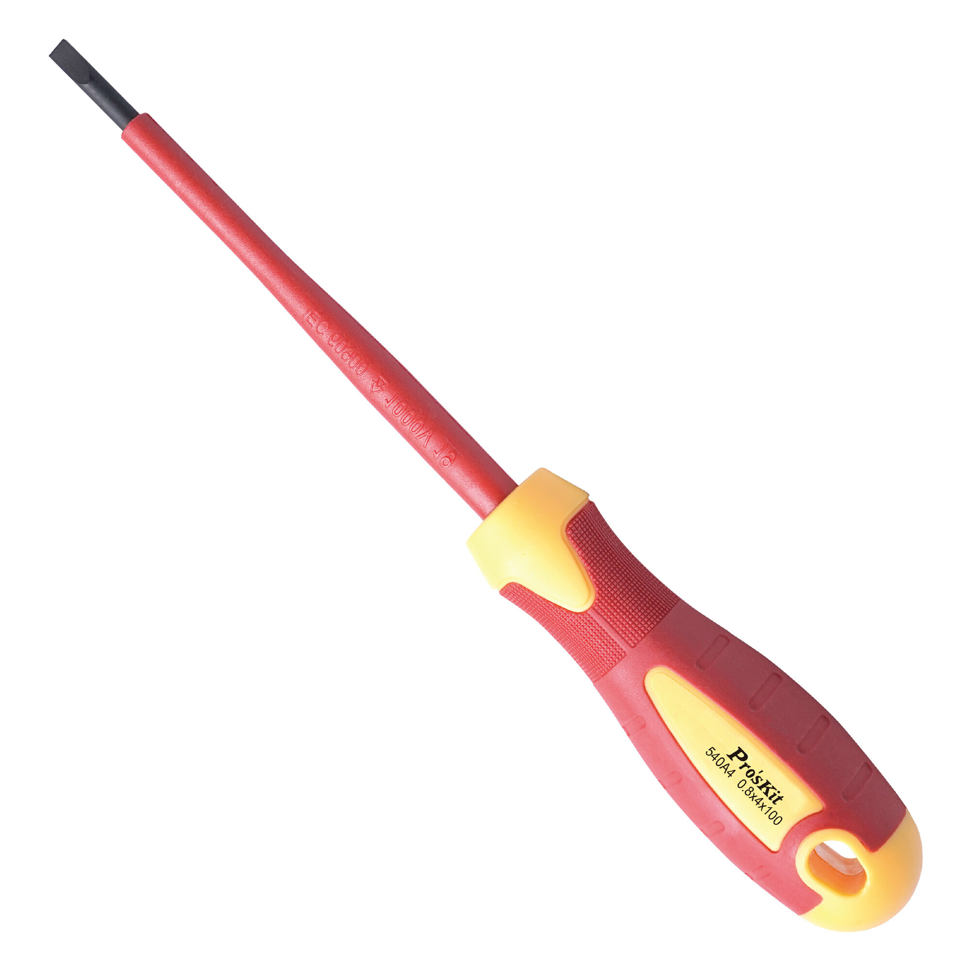 Отвертка диэлектрическая 1000В 0,8х4 100мм Pro'sKit SD-810-S4.0