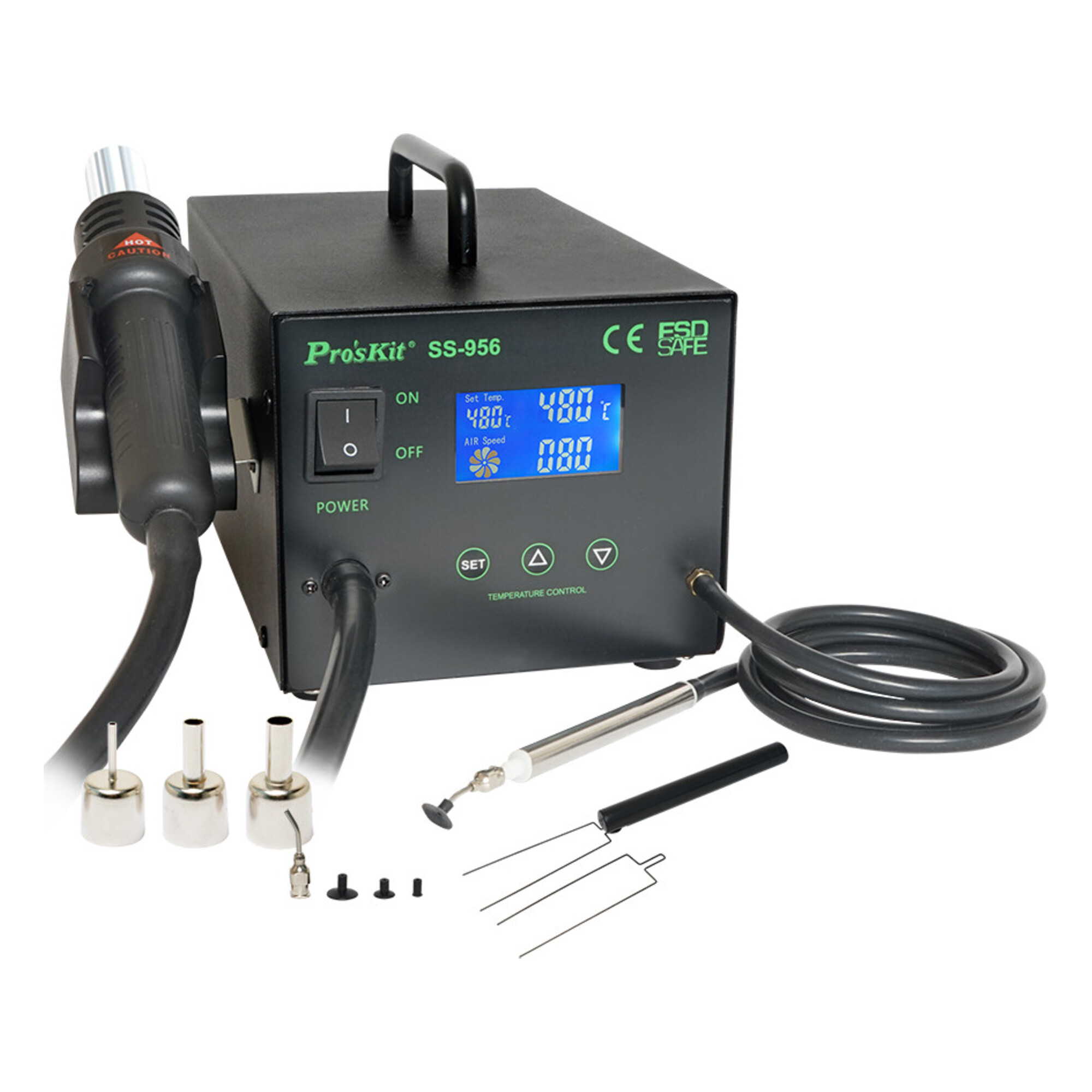 Паяльная станция для SMD с вакуумным держателем Pro'sKit SS-956B
