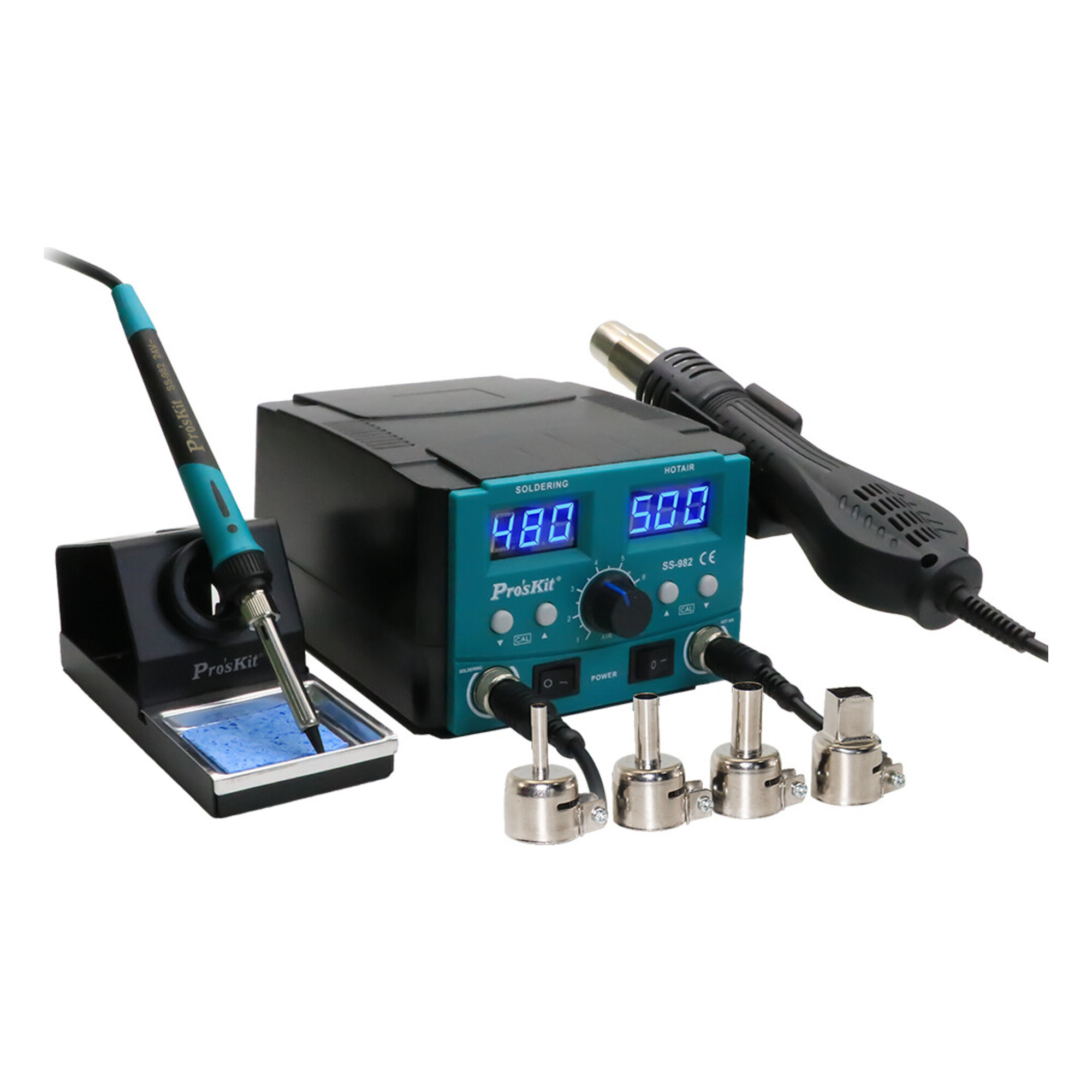 Паяльная станция цифровая двухканальная Pro'sKit SS-982B