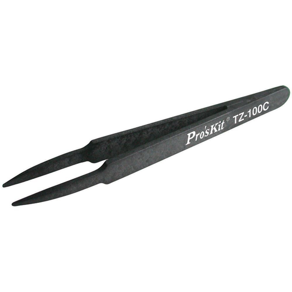 Пинцет ProsKit TZ-100C закругленный антистатический (115 мм.)