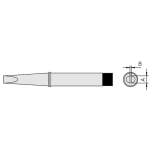 Weller T0054241899N. Наконечник Weller CT2 F8, клин, 10.0мм, 425°C
